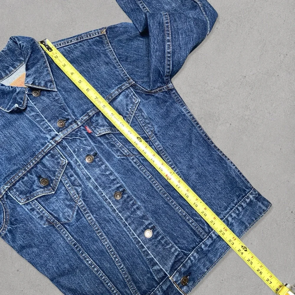Vintage Early 70s Levi's Denim Trucker Jacket Size 36 USA Made Factory Code 52